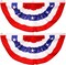 1.5x3 FT American Pleated Fan Flag - 2 Pack | Durable Polyester 210D USA Bunting Flags | Patriotic Fourth of July USA Banners